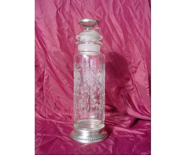 Heisey Sterling Orchid Cut Glass Cocktail Shaker